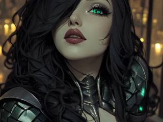 Jolie fille fantastique par intelligence artificielle