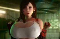 Tifa remue ses gros seins dans Final Fantasy 7