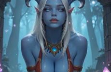Femelle draeneï aux gros seins par IA