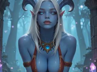 Femelle draeneï aux gros seins par IA