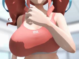 Bremerton d'Azur Lane sur son tapi de course