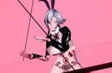 Arlecchino de Genshin Impact avec des gros seins