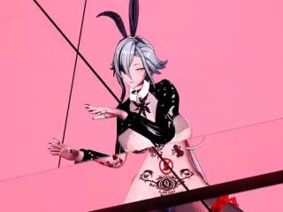 Arlecchino de Genshin Impact avec des gros seins