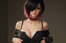 Cette fille badass montre ses seins par IA