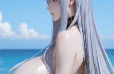 Elle a un string avec ses formes généreuses par IA