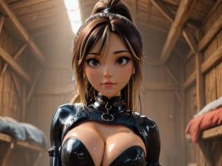 Guerrière aux formes parfaite par Intelligence Artificielle
