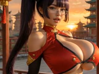 Ses gros seins remuent quand elle marche par IA