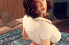 Black Widow remue ses petites fesses en 3D
