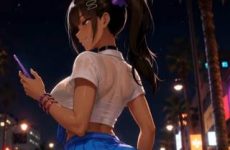 Jolie nana de manga en string par IA