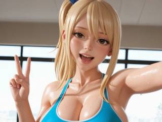 Lucy Heartfilia très sexy dans Fairy Tail par IA