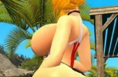 Elle tape sur ses grosses fesses pour nous allumer