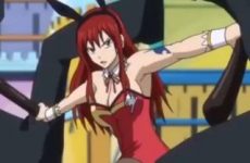 Extraits : Erza Scarlet de Fairy Tail (scènes fanservice)