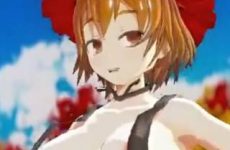 Minoriko Aki de Touhou dans un show ecchi