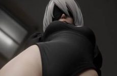 Yorha 2B nous fait du charme dans son body sexy