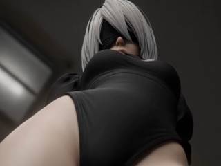 Yorha 2B nous fait du charme dans son body sexy