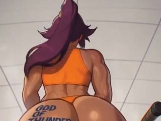 Yoruichi Shihoin en string dans Bleach ecchi par IA