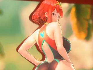 Pyra de la saga Xenoblade en maillot de bain sexy