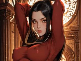 Azula sans soutien-gorge dans Avatar par IA