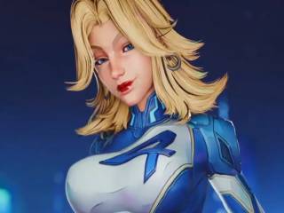 Invisible Woman de Marvel Rivals sexy en 3D