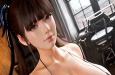 Eve de Stellar Blade avec des formes généreuses par IA