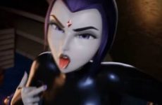 Raven de Teen Titans version MILF avec un gros cul