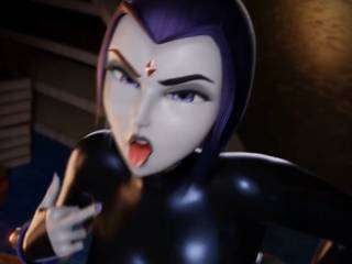 Raven de Teen Titans version MILF avec un gros cul
